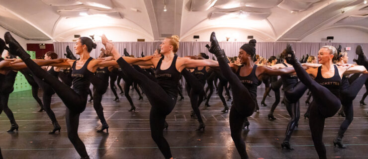 The Rockettes rehearse for the 2023 Christmas Spectacular at Radio City Music Hall. Photo by Emma Wannie/MSG Entertainment.